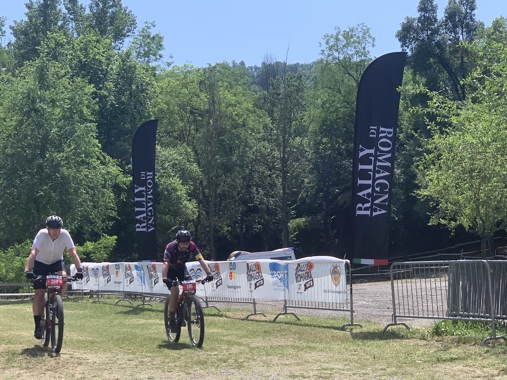 Riders lining up at the start
